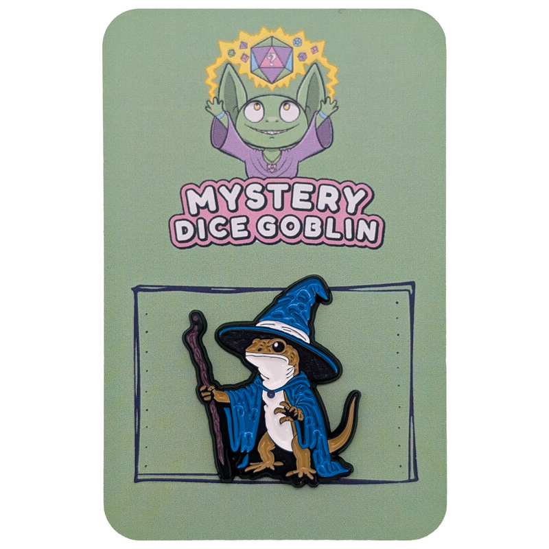 Wizard Lizard - Mystery Goblin Dice Enamel Pin