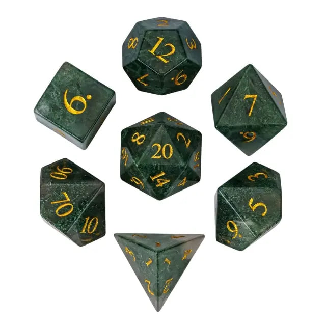 Seaweed Agate Glass RPG Dice - Udixi Dice