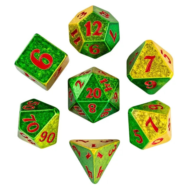 Poisoned Lime - Handmade Colourful Electroplating RPG Dice