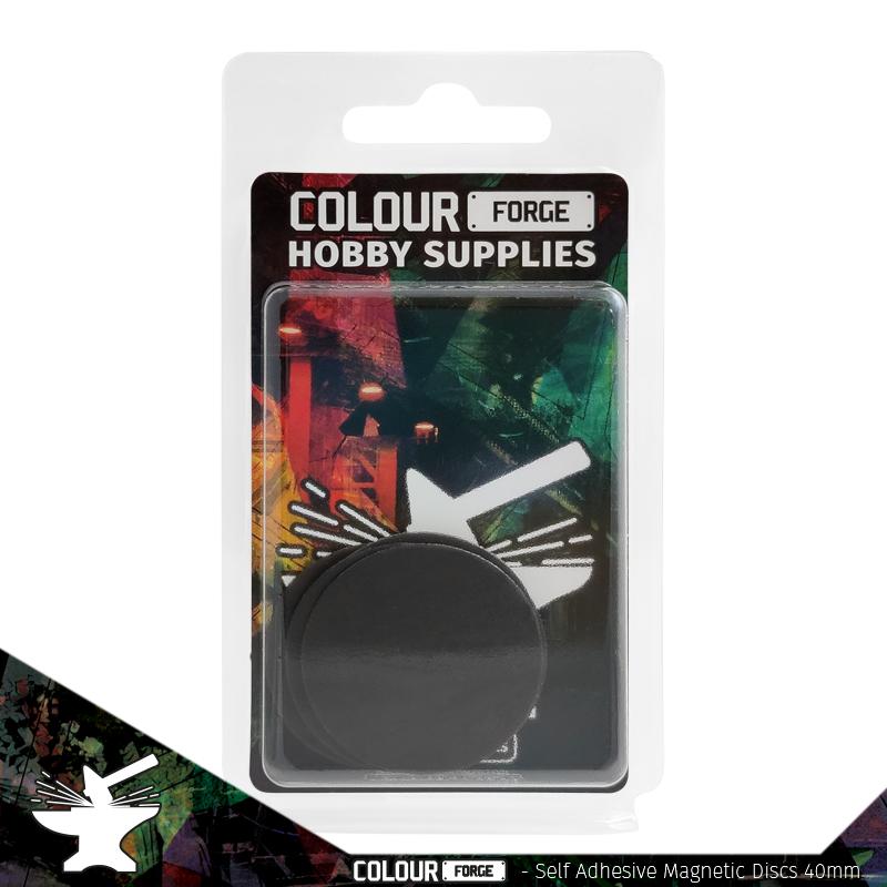 Self-adhesive magnetic discs 40mm x5 - Colour Forge