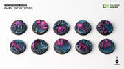 Alien Infestation Bases, Round 25mm (x10) - Gamers Grass