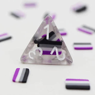 Pride Flag Dice - Asexual - RPG Resin Dice Set