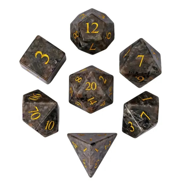 Natural Yooperlite Stone - Gemstone RPG Dice - Udixi Dice