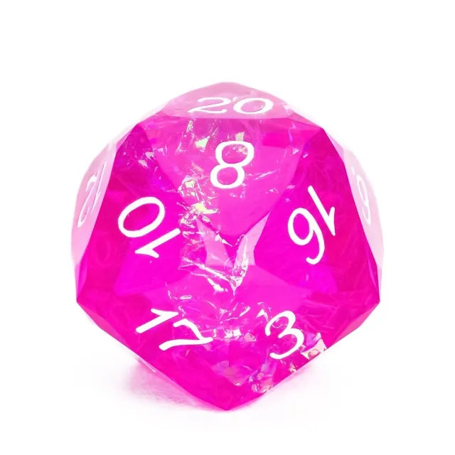 Hot Pink - 30mm Brick Veneer Handmade D20 Dice