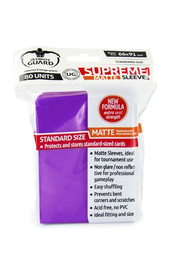 Matte Purple Supreme Sleeves Standard Size (80) - Ultimate Guard