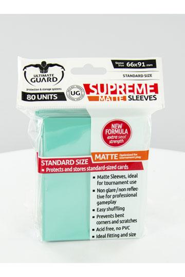 Matte Turquoise Supreme Sleeves Standard Size (80) - Ultimate Guard