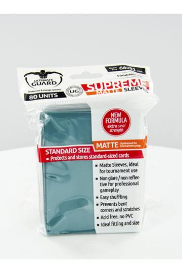 Matte Petrol Supreme Sleeves Standard Size (80) - Ultimate Guard