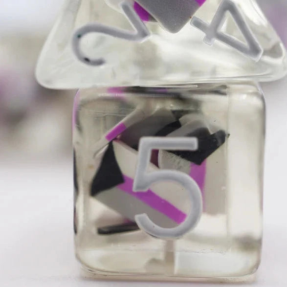 Pride Flag Dice - Demisexual - RPG Resin Dice Set