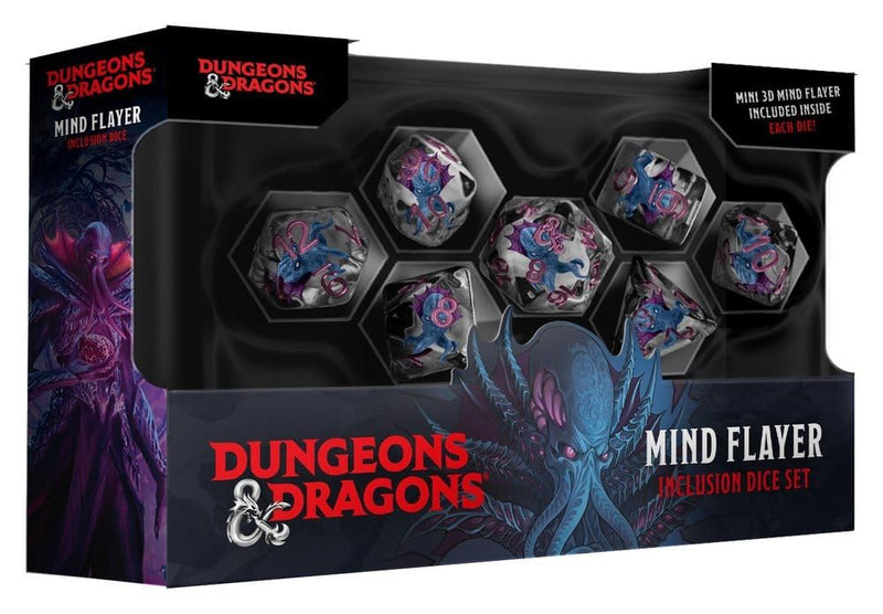 D&D Monsters Resin Inclusion Dice Set: Mind Flayer