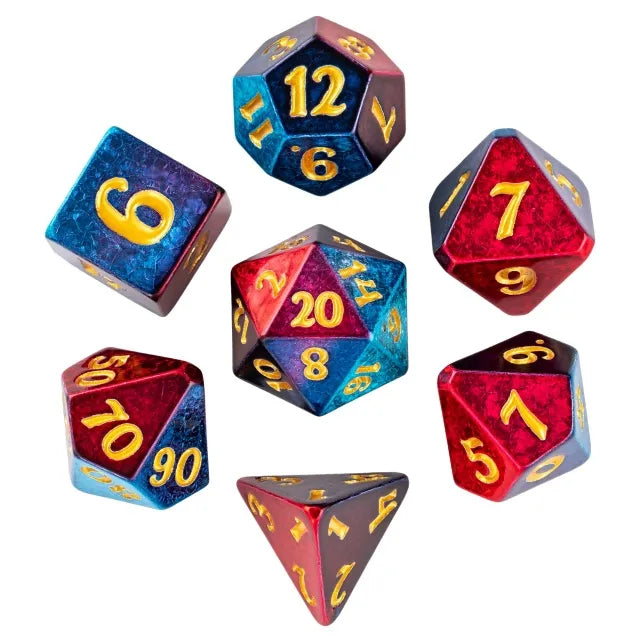 Shielded Loyalty - Handmade Colourful Electroplating RPG Dice