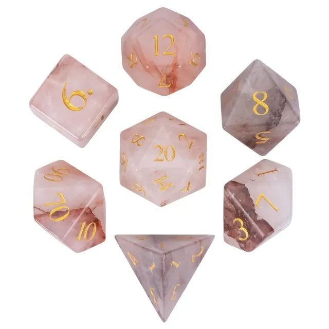 Natural Fire Quartz Stone Dice