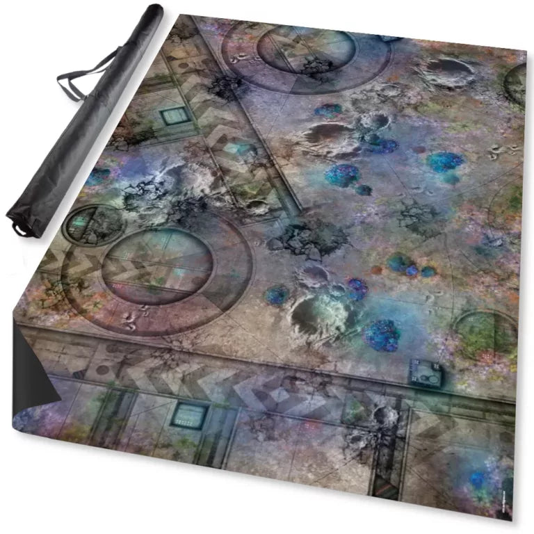 Terrain Crate: 6ft x 4ft Grim Battlefield Neoprene Battle Mat + Carry Bag - Mantic Games