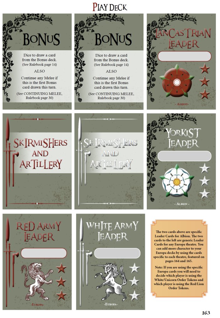 Never Mind The Billhooks Deluxe Core /Albion Card Deck - North Star Military Figures
