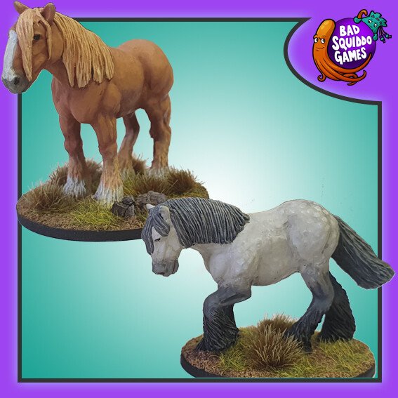 Bad Squiddo Games - Pete & Tom - Shire Horses - Bad Squiddo Games
