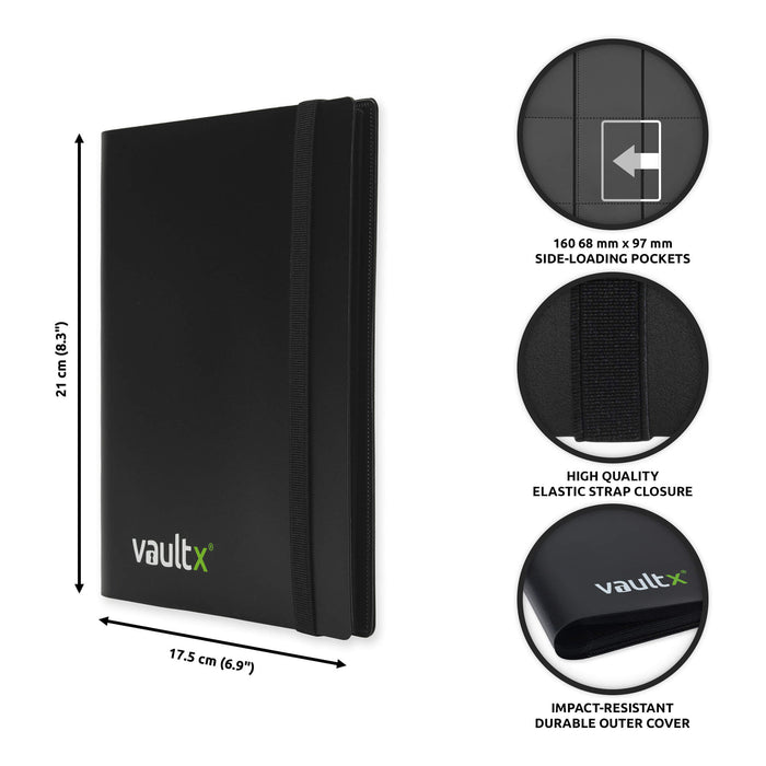 Vault X 9-Pocket Strap Binder portfolio for trading card storage — Kraken  Gaming Ltd