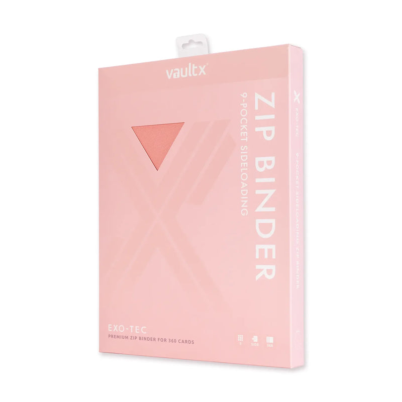 9-Pocket Exo-Tec Zip Binder Just Pink - Vault X - Vault X