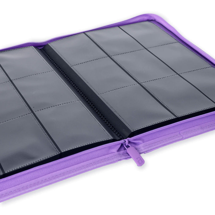 9-Pocket Exo-Tec Zip Binder Just Purple - Vault X