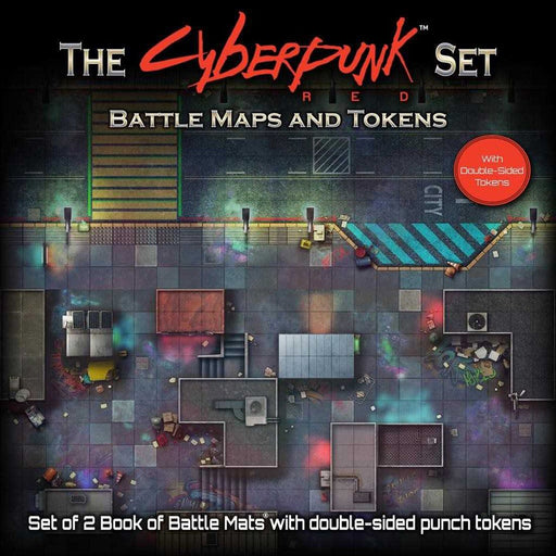 The Cyberpunk Set: Books Of Battle Mats And Tokens - Loke Battlemats