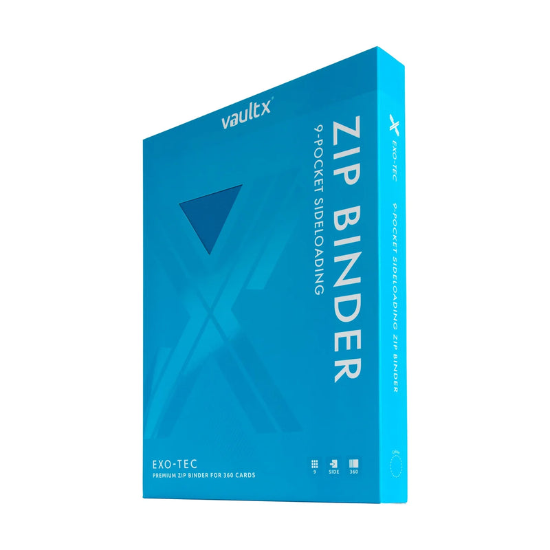 9-Pocket Exo-Tec Zip Binder Neon Blue - Vault X - Vault X