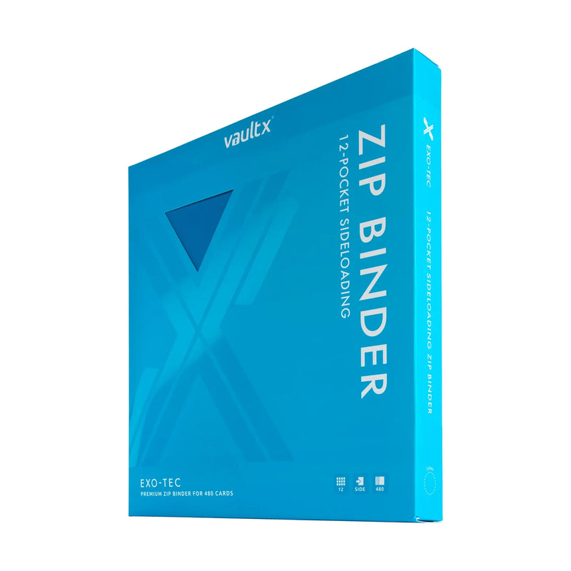 12-Pocket Exo-Tec Zip Binder Neon Blue - Vault X - Vault X