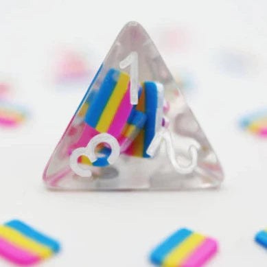 Pride Flag Dice - Pansexual - RPG Resin Dice Set
