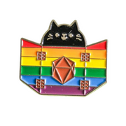 Rainbow Dungeon Meowster - Mystery Goblin Dice Enamel Pin - Mystery Dice Goblin