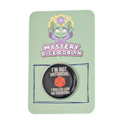 Rolled Low on Charisma - Mystery Goblin Dice Enamel Pin - Mystery Dice Goblin