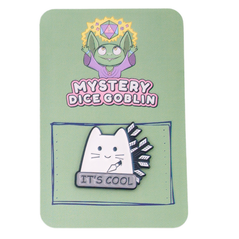 It's Cool - Mystery Goblin Dice Enamel Pin - Mystery Dice Goblin