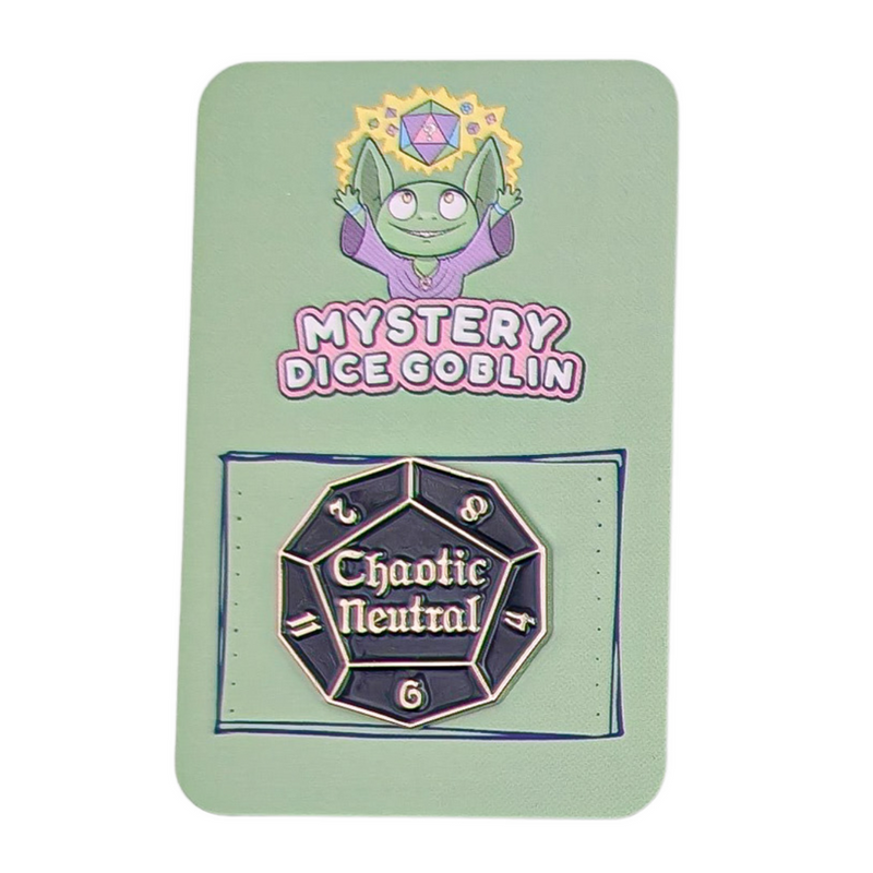 Chaotic Neutral - Mystery Goblin Dice Enamel Pin