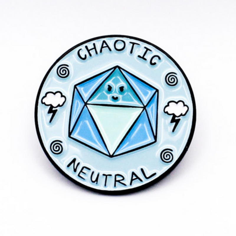 Chaotic Neutral Blue - Mystery Goblin Dice Enamel Pin - Mystery Dice Goblin