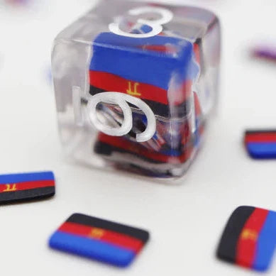 Pride Flag Dice - Polyamorous - RPG Resin Dice Set