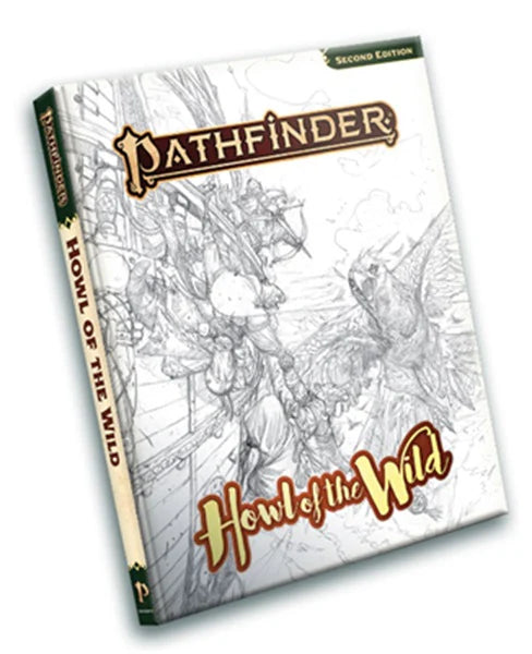 Pathfinder 2nd Ed Howl of the Wild Sketch Cover