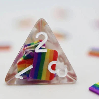 Pride Flag Dice - Rainbow - RPG Resin Dice Set