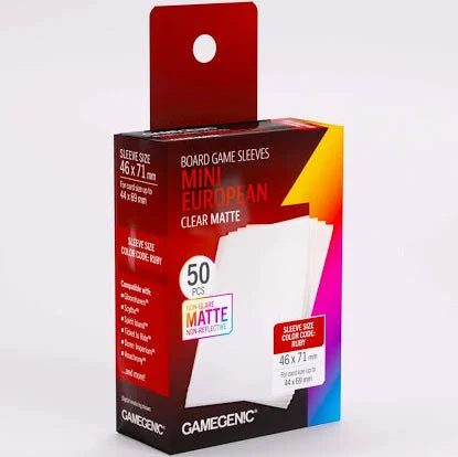 Gamegenic Board Game Sleeves Mini European Clear Matte (50 ct.)
