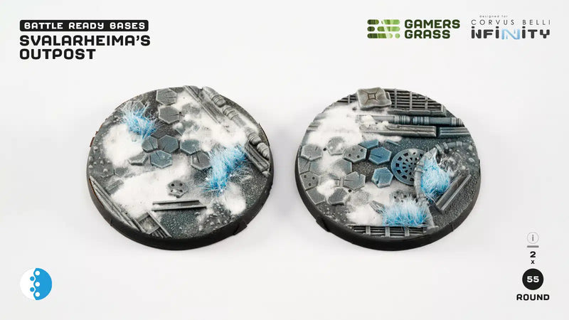 Svalarheima’s Outpost Bases, Round 55mm (x2) - Gamers Grass