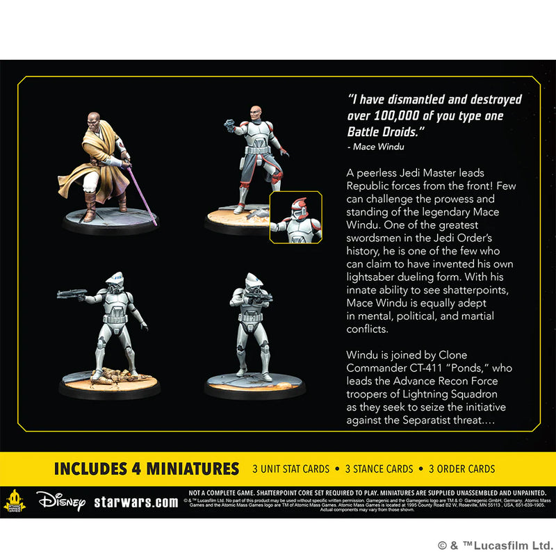 This Party's Over (Mace Windu) Squad Pack - Star Wars Shatterpoint - Atomic Mass Games