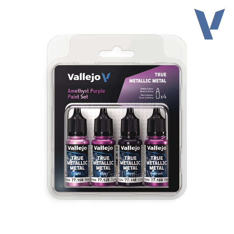 Paint Set - Amethyst Purple (x4 Colours) - Vallejo True Metallic Metal