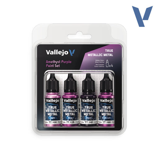 Paint Set - Amethyst Purple (x4 Colours) - Vallejo True Metallic Metal