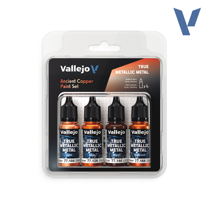 Paint Set - Ancient Copper (x4 Colours) - Vallejo True Metallic Metal