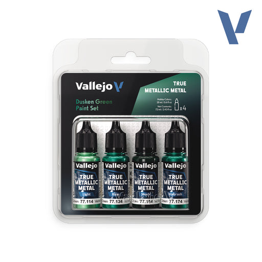 Paint Set - Dusken Green (x4 Colours) - Vallejo True Metallic Metal