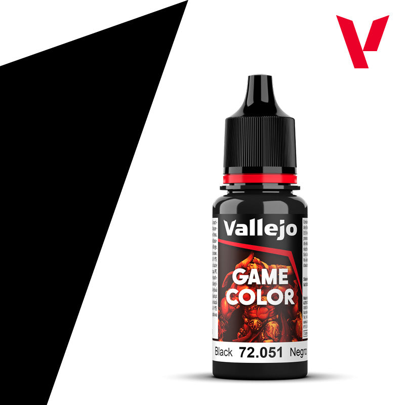 AV Vallejo Game Color 18ml - Black - Vallejo