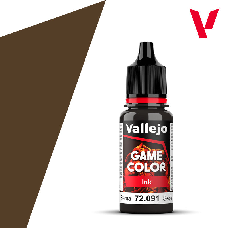 AV Vallejo Game Color 18ml - Game Ink - Sepia - Vallejo