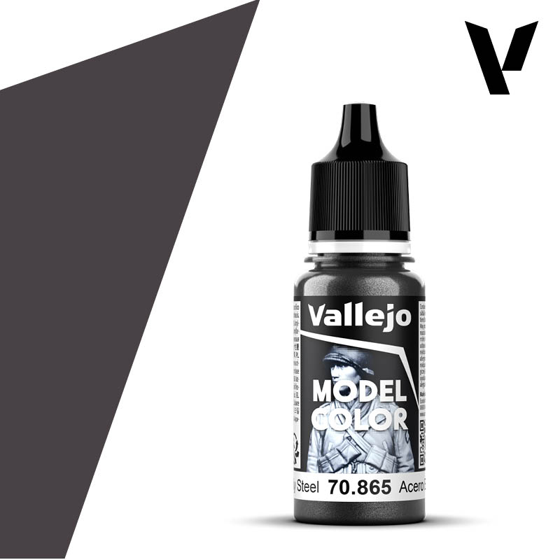 AV Vallejo Model Color 18ml - Metallic Oily Steel - Vallejo