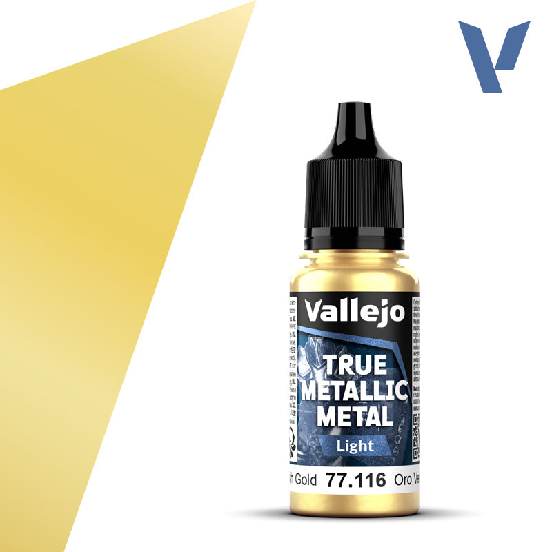 Light 116-18ml Greenish Gold - Vallejo True Metallic Metal