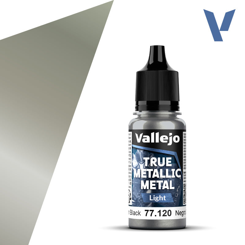Light 120-18ml Obsidian Black - Vallejo True Metallic Metal