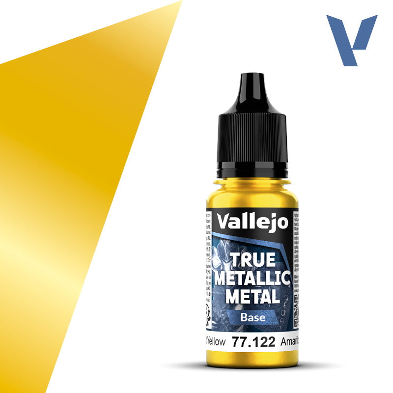 Base 122-18ml Radiant Yellow - Vallejo True Metallic Metal