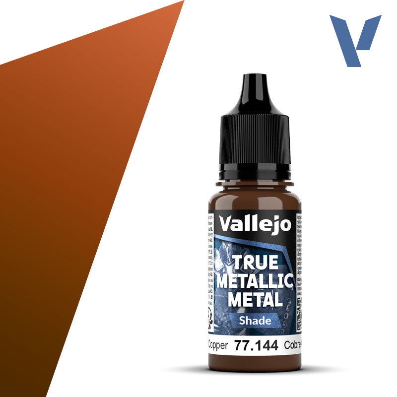 Shade 144-18ml Ancient Copper - Vallejo True Metallic Metal