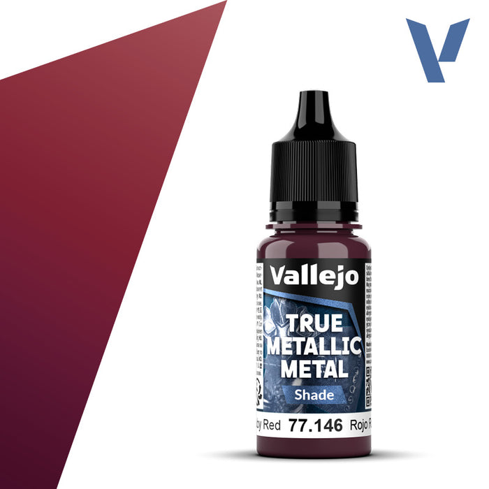 Shade 146-18ml Ruby Red - Vallejo True Metallic Metal