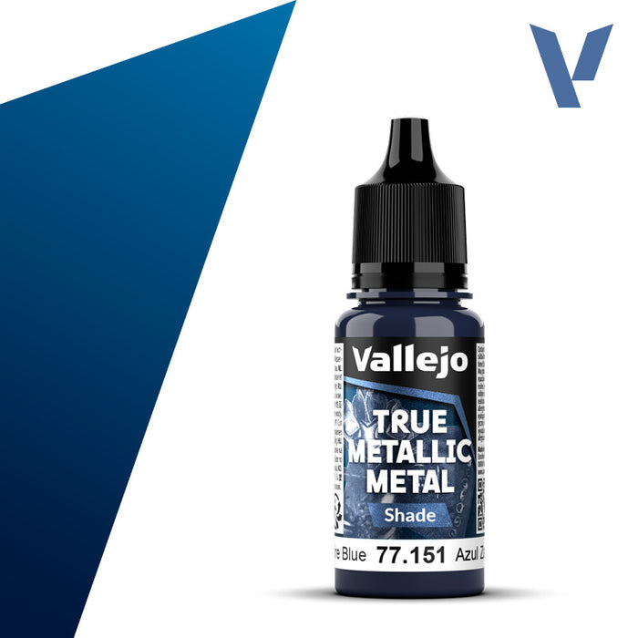 Shade 151-18ml Sapphire Blue - Vallejo True Metallic Metal