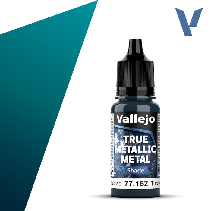 Shade 152-18ml Hydra Turquoise - Vallejo True Metallic Metal